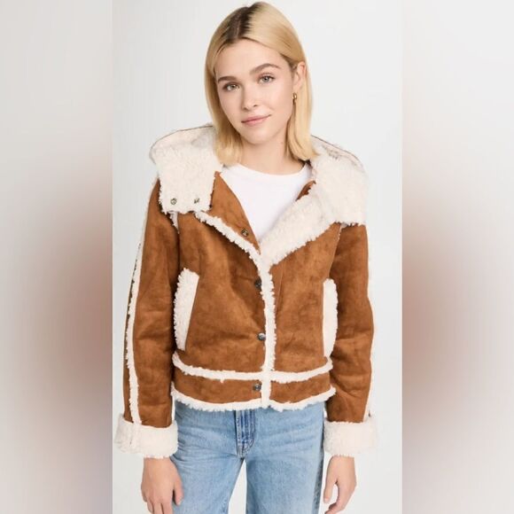 Free People Vegan Exchange Shearling Jacket - Picture 5 of 9